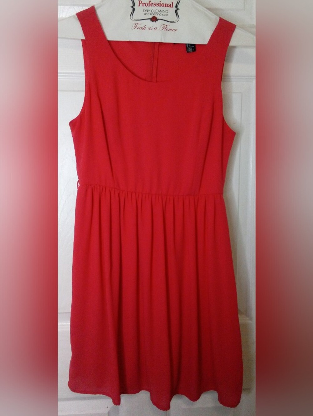 Forever 21 Bright Coral Sleeveless Dress